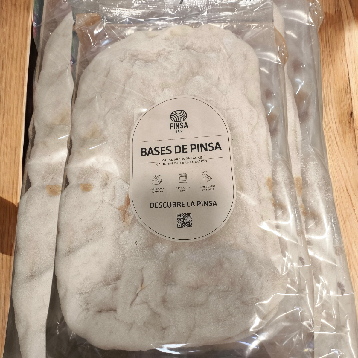 Pinsa base disponible en frutería Fergari en León