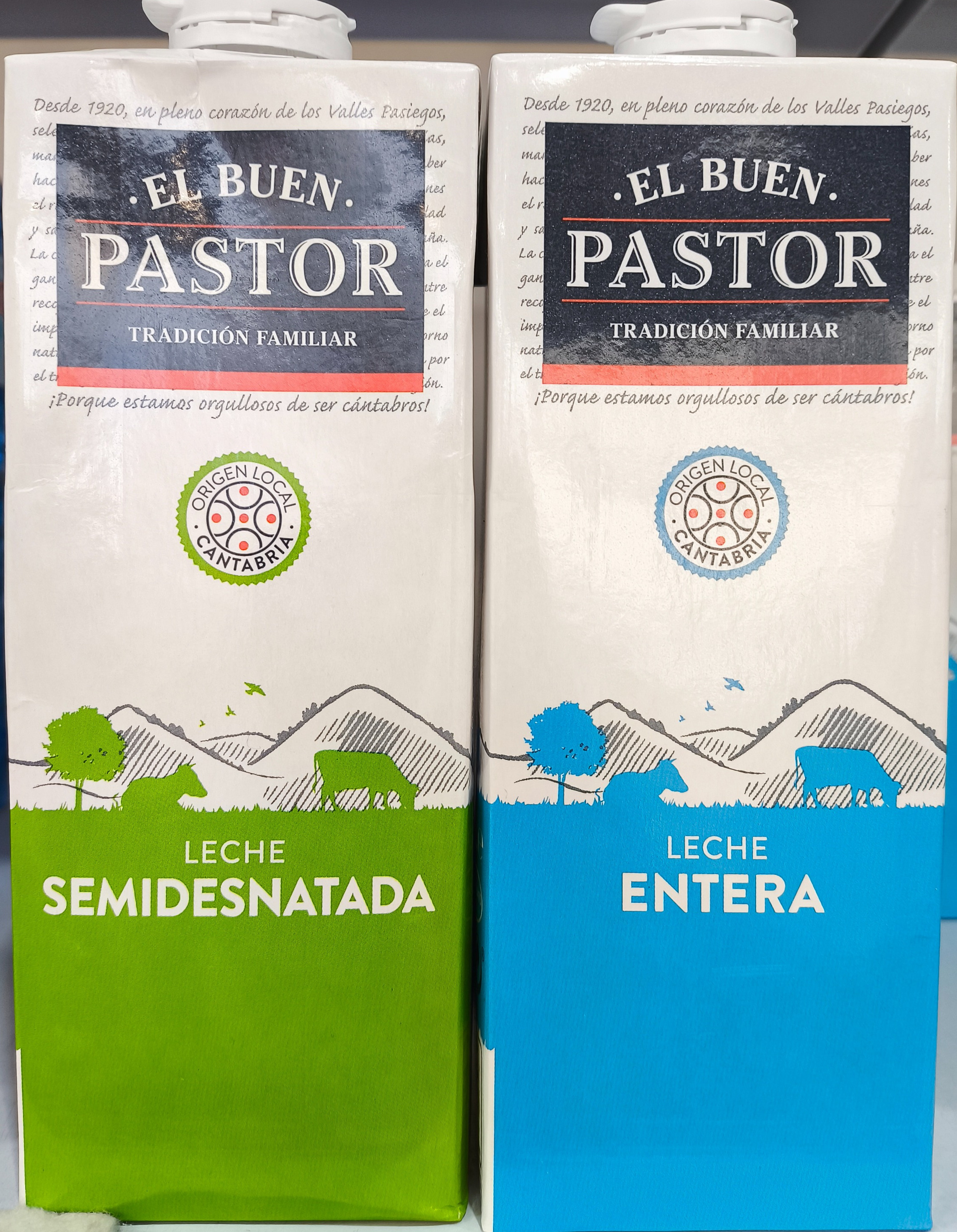 Leche El Buen Pastor disponible en frutería de León